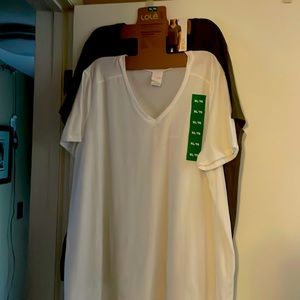 Lola t shirts for women. 1 grey and 1 white. New with tags